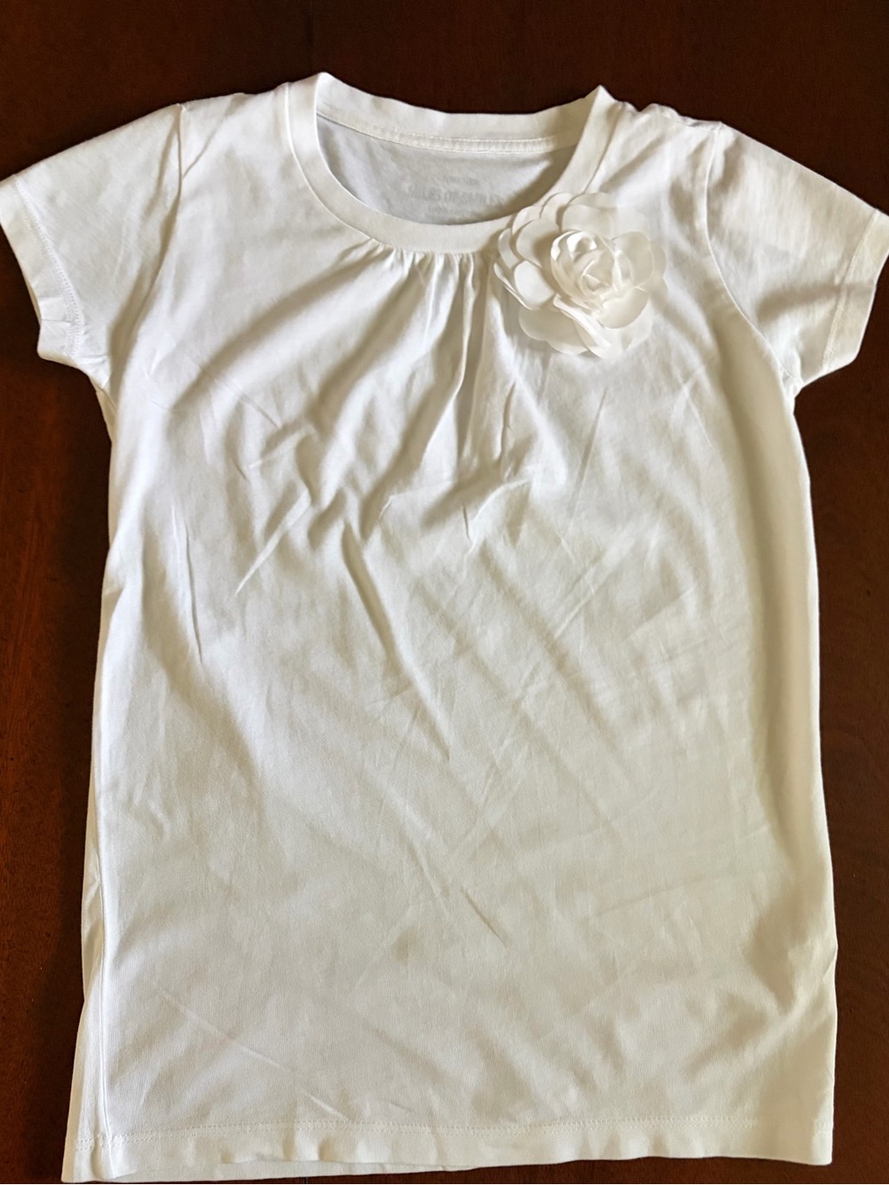10 Crewcuts White Short-Sleeve Tee with Floral Applique